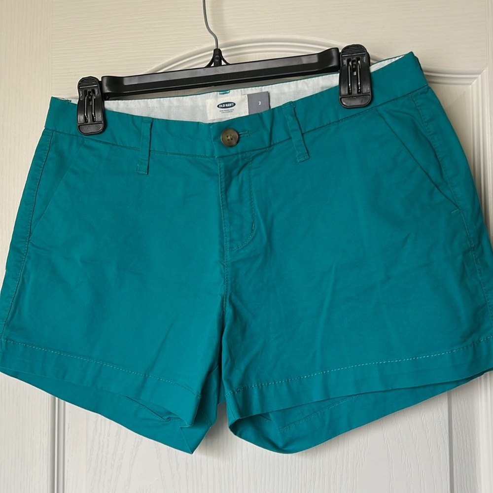 Old Navy Size 2 Teal Chino Shorts